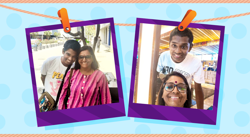 Varun with his mother Veena.