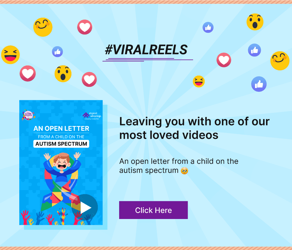 #ViralReels. Leaving you with one of our most loved videos. An open letter from a child on the autism spectrum. Click here.