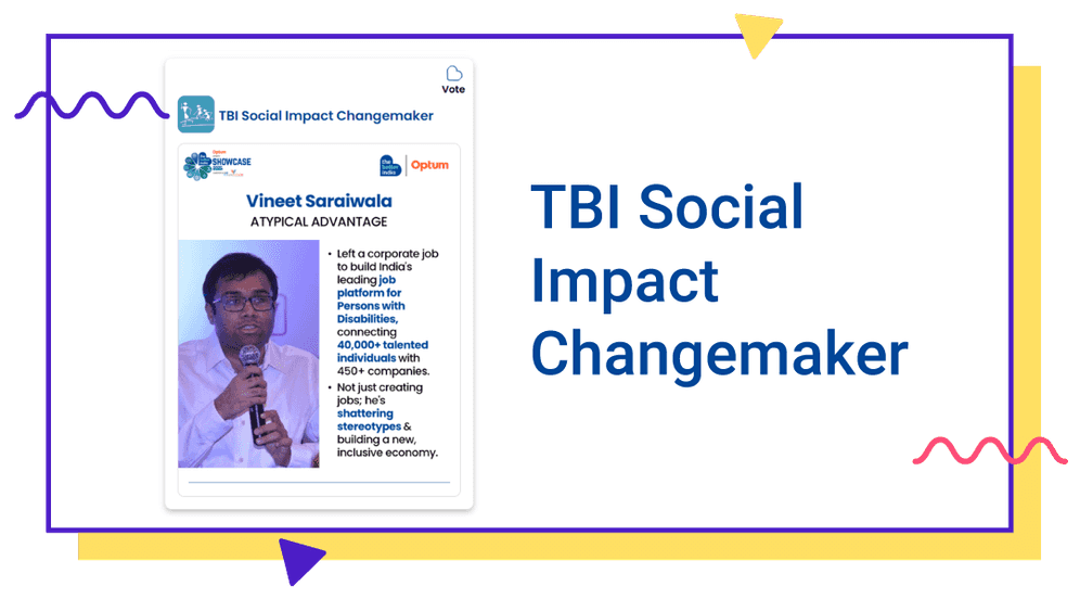 Vineet nominated as Social Changemaker by The Better India.