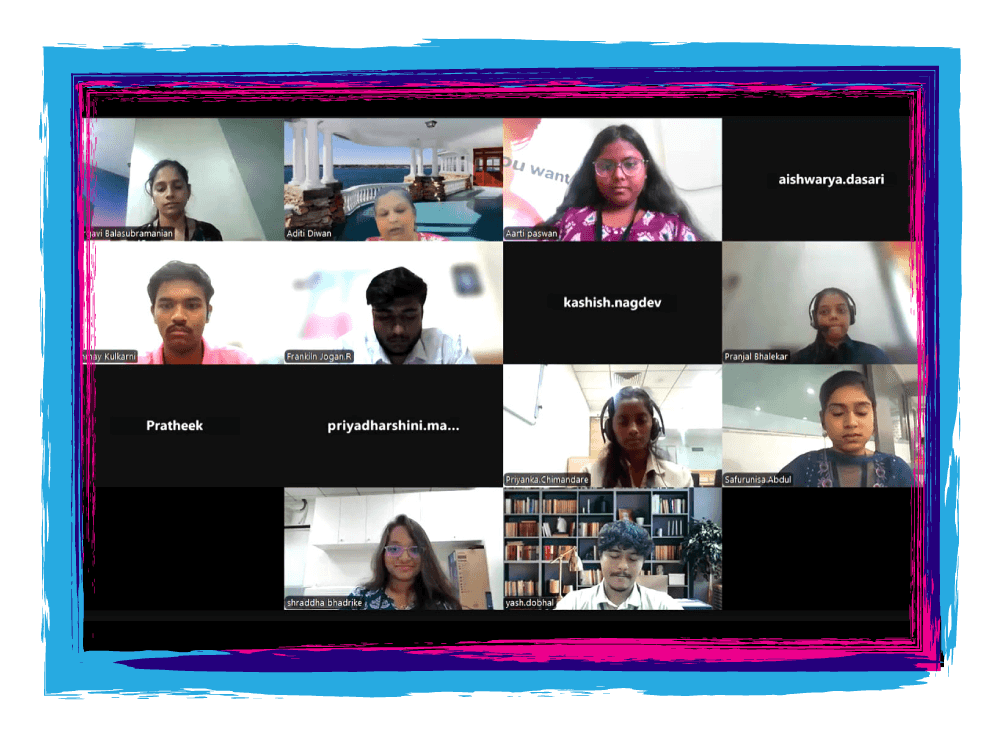 Snippet of the hired interns at Accenture attending one of our training sessions. 