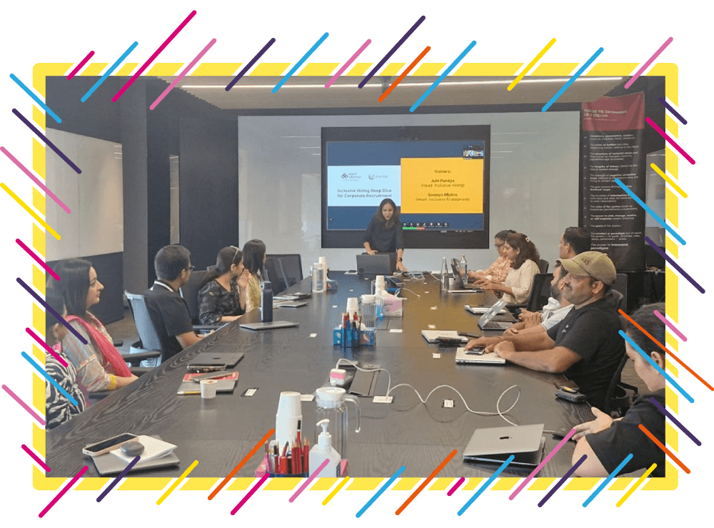 Juhi Pandya, addressing the recruiters at the Disability Sensitization Session at Zomato.