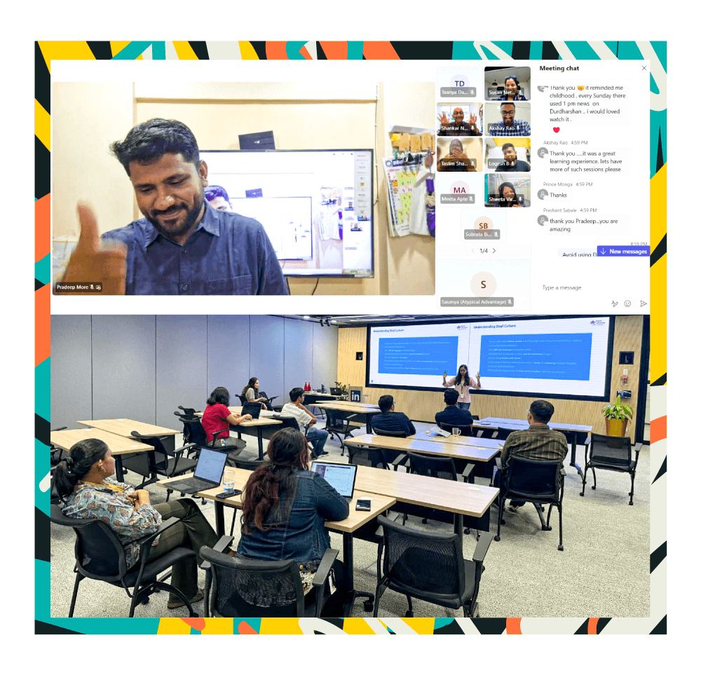 Snippets from Sony and LinkedIn's workshop on Indian Sign Language.