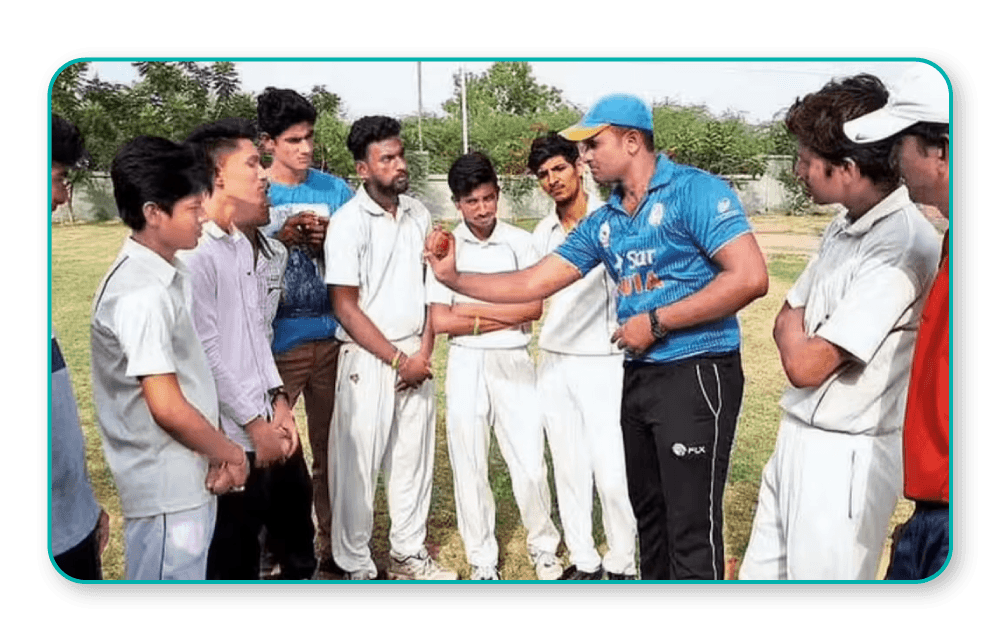 Hearing-Impaired Mentor Shapes Future Cricketers in Vadodara.
