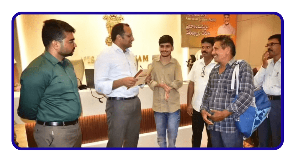 Vizianagaram man born without hands clears DSC exam writing with his feet.