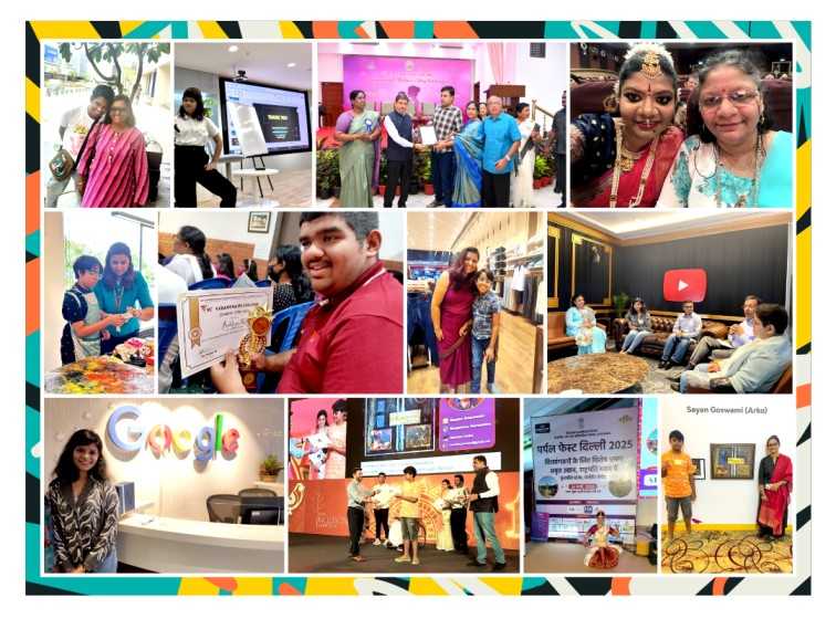 A collage of Kabir, Sayan and Rashmi's pictures from multiple events.