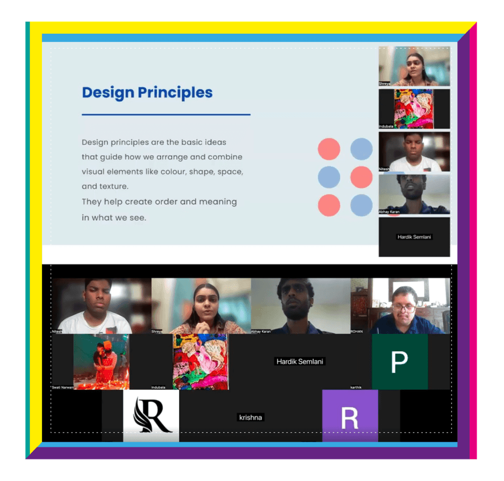 A snippet from the virtual training session.