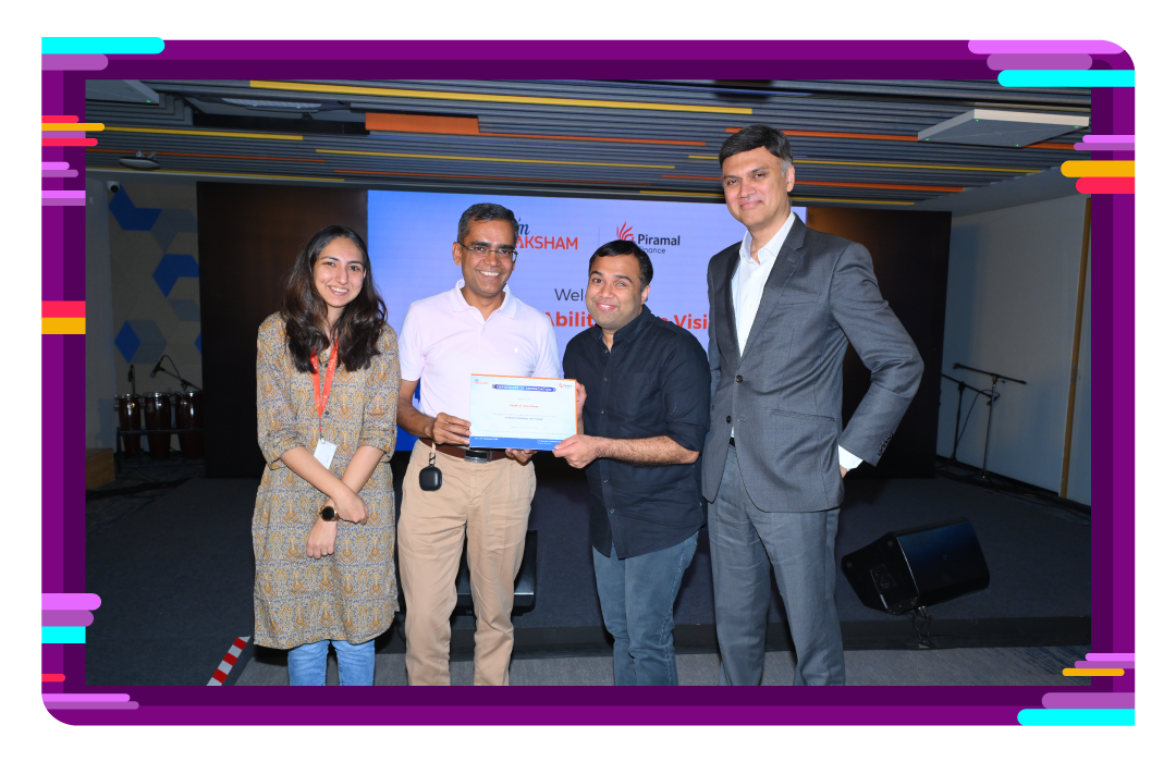 Vineet and Juhi with the Piramal team.