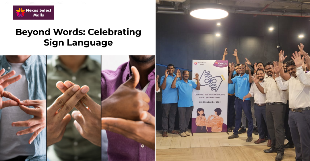 Snippets from celebrating Sign Language Day at Nexus with employees captured doing silent claps. 