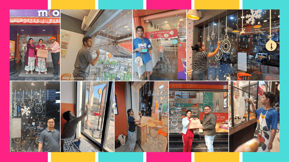 Snippets from all the 4 cities, with artists working on the glass facades at MOD.