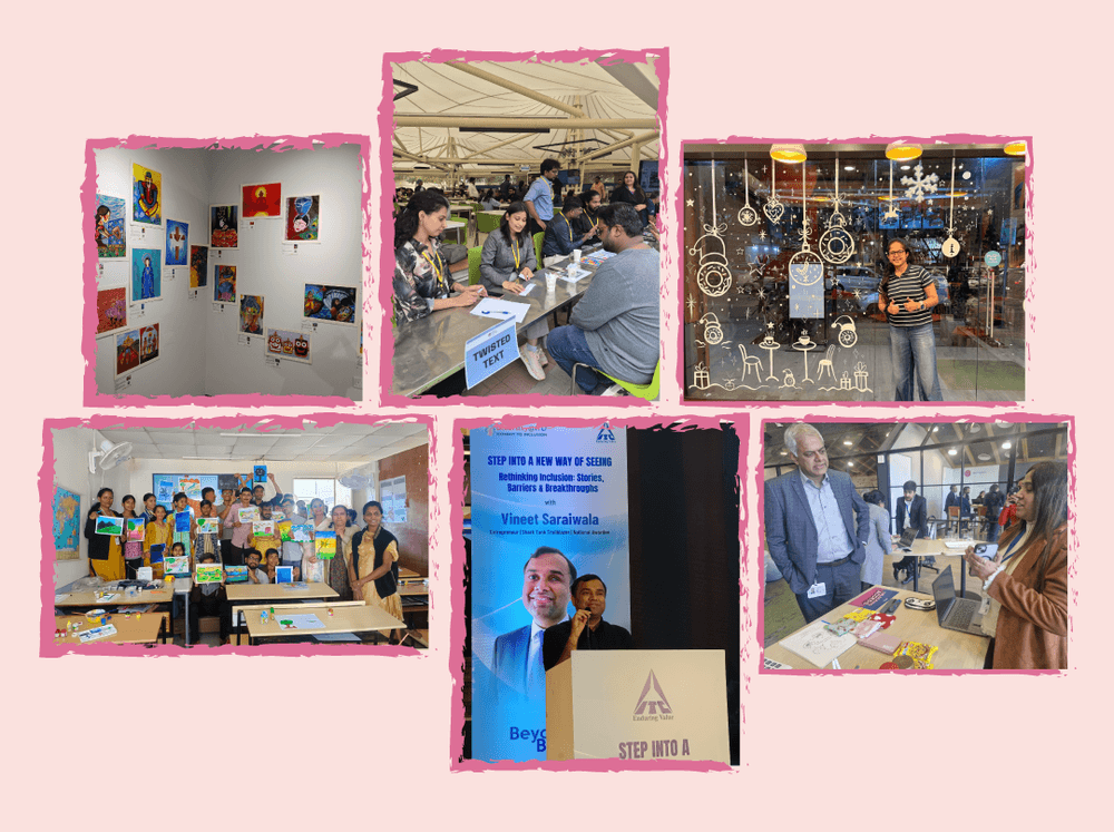 A collage of photos from different executions by Atypical Advantage in december.