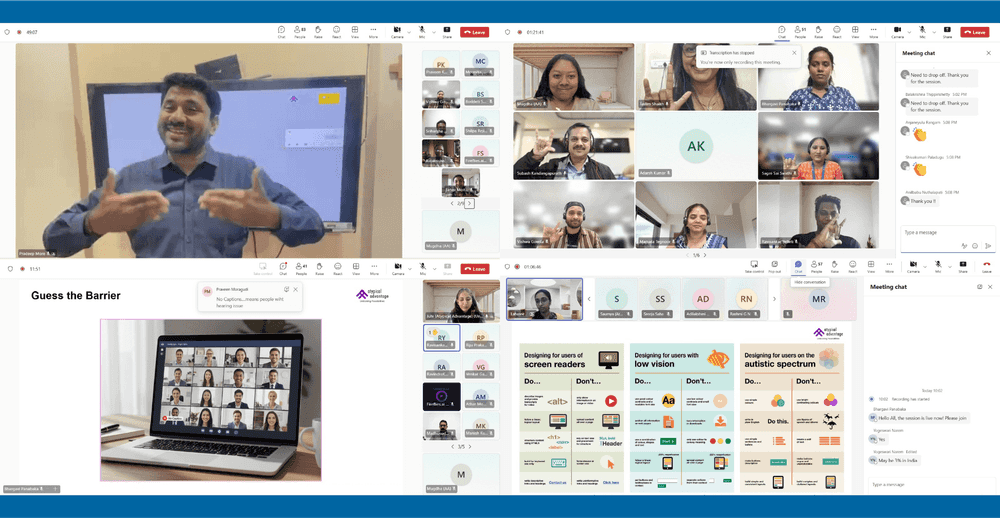 Snippets from the three virtual sessions of Wissen Infotech.