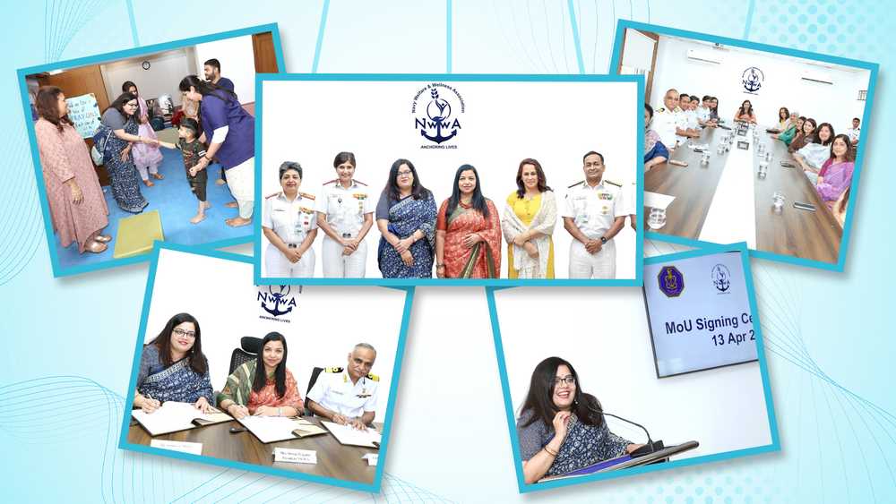 A collage of images clicked at the MOU signing ceremony. 