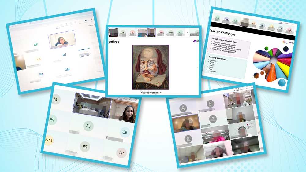 A collage of screenshots from the Neurodiversity Sensitization Session.