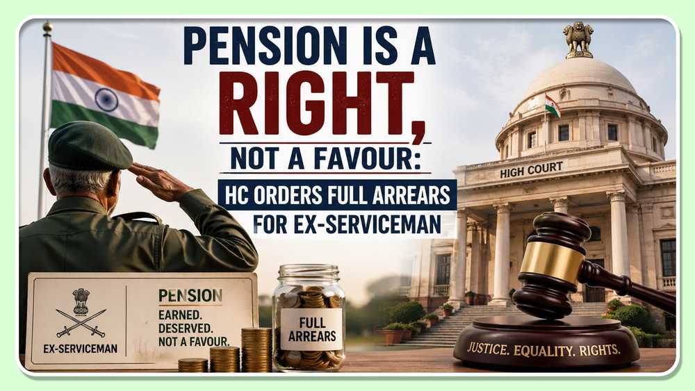 Pension is a right, not a favour: HC orders full arrears for ex-serviceman.