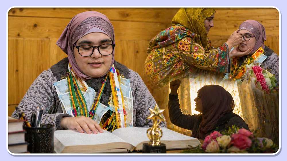 Breaking barriers, scoring 95%: visually impaired student scripts history.