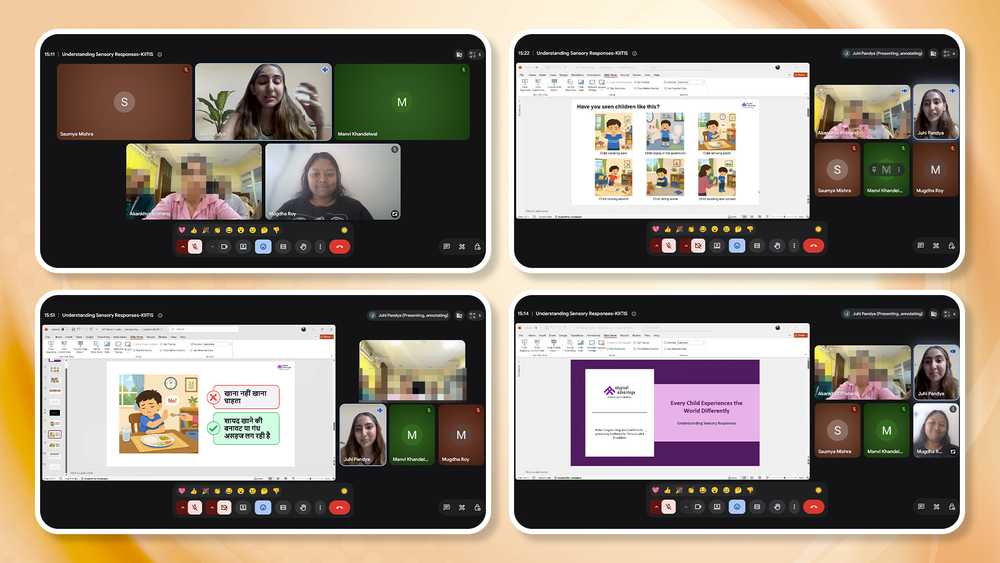 Screenshots from the virtual session taken at KIIT International School.