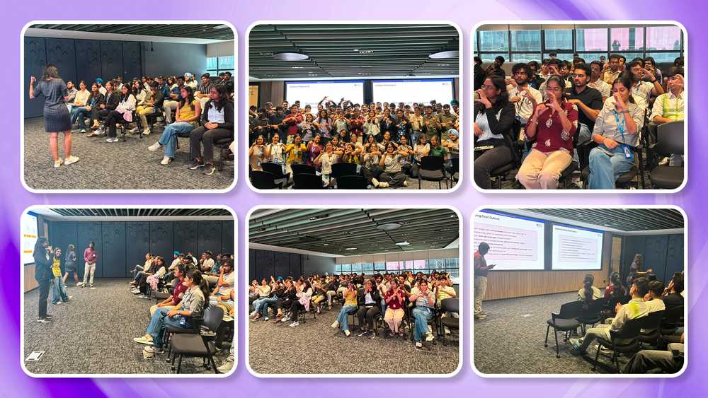 Interns engaging with the trainers at LinkedIn's Sign Language Workshop. 