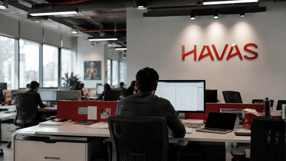 An AI generated image of Varun, working at Havas.