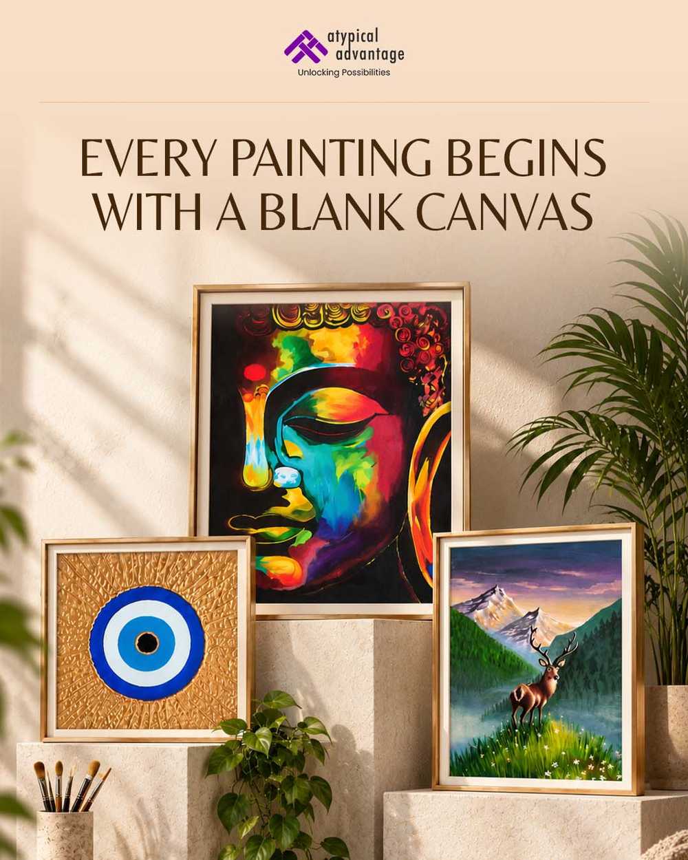 Every painting begins with a blank canvas.