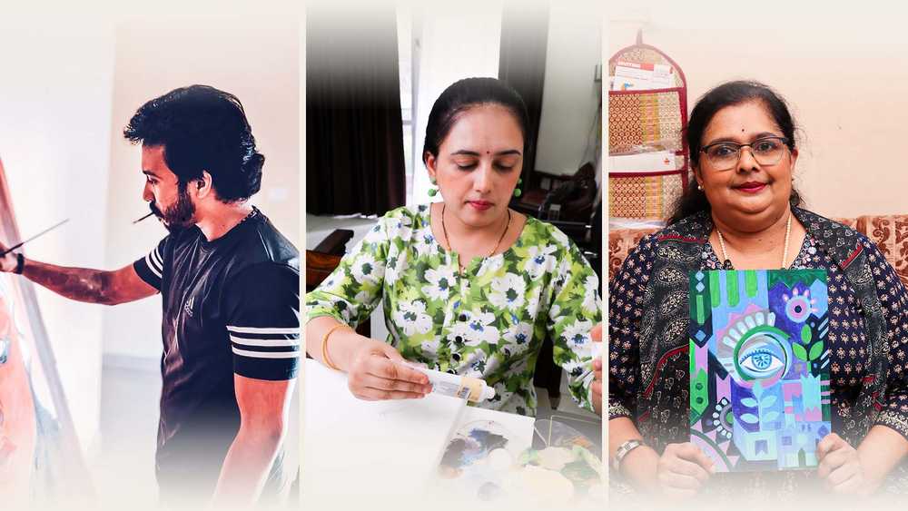 3 artists with disabilities representing the community.
