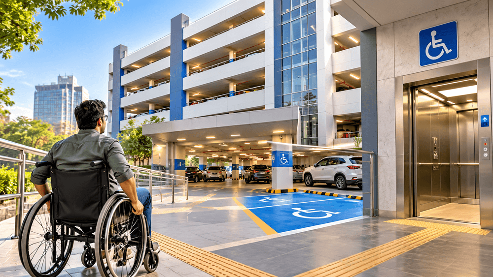 DDA's New Multilevel Parking Facility Ensures Seamless Access for Persons with Disabilities.