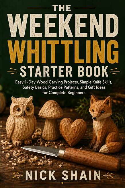 The Weekend Whittling Starter Book: Easy 1-Day Wood Carving Projects, Simple Knife Skills, Safety Basics, Practice Patterns, and Gift Ideas for Complete Beginners
