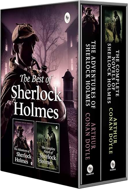 The Best of Sherlock Holmes (Set of 2 Books) | The Adventures of Sherlock Holmes | The Complete Novels | Perfect Gift Set | Classic Detective Edition | Ideal for Mystery Lovers | Original Premium Gift Edition