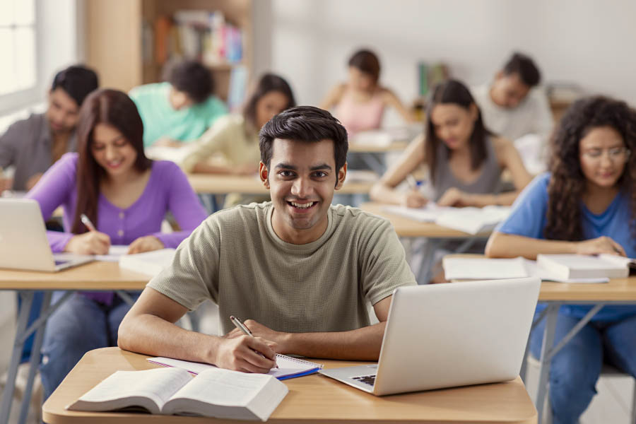 Students attending Spoken English class in Lucknow