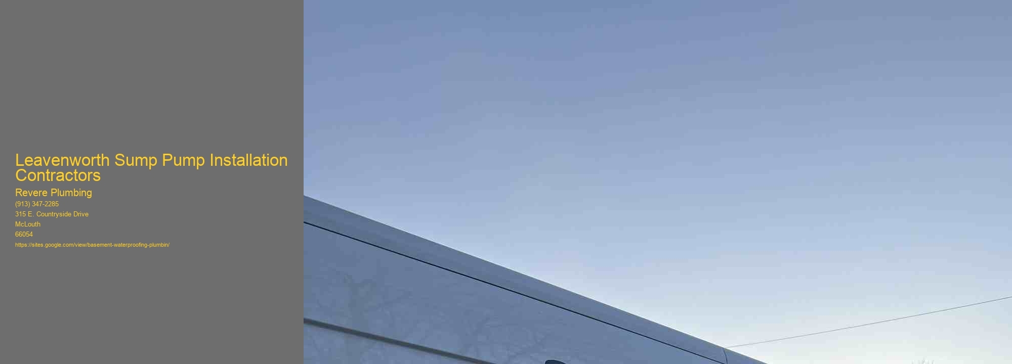 Leavenworth Sump Pump Installation Contractors