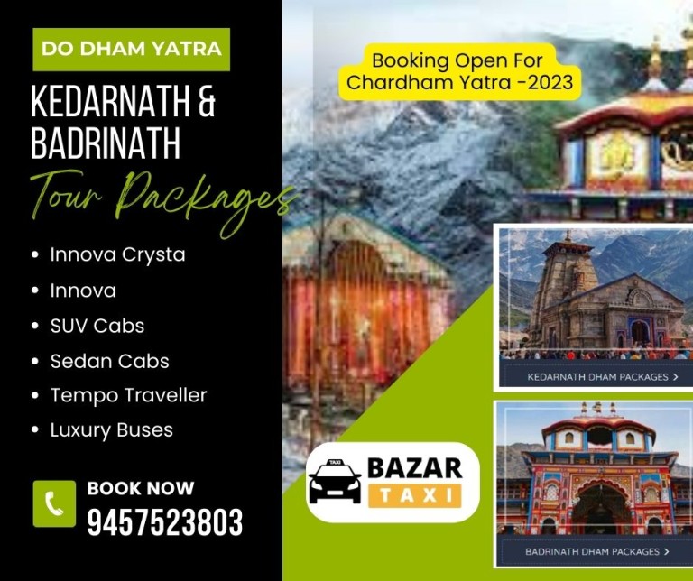Delhi to Kedranath Badrinath Taxi Packages