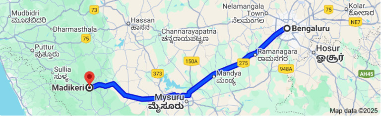 Bangalore  To Coorg Taxi