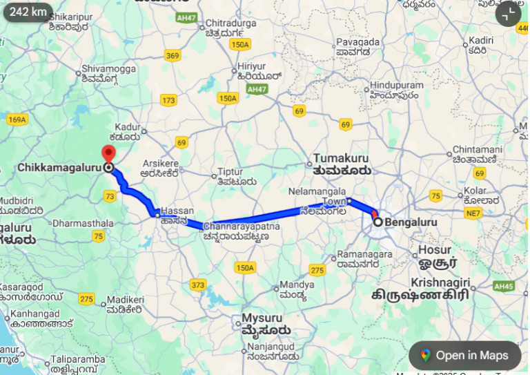Bangalore To Chikmagalur Taxi
