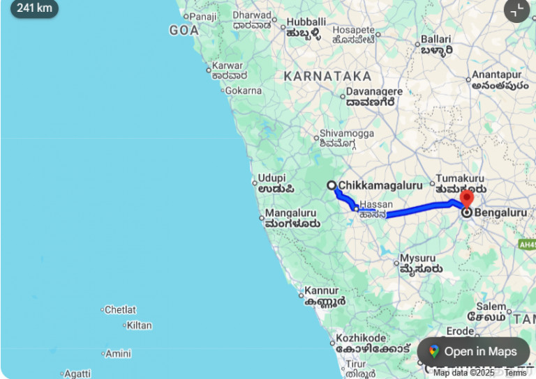 Chikmagalur To Bangalore  Taxi
