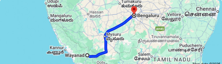 Wayanad To Bangalore Taxi  Starting price@6999