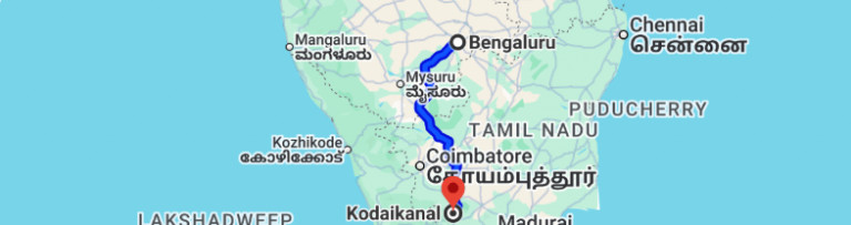 Bangalore To Kodaikanal  Taxi