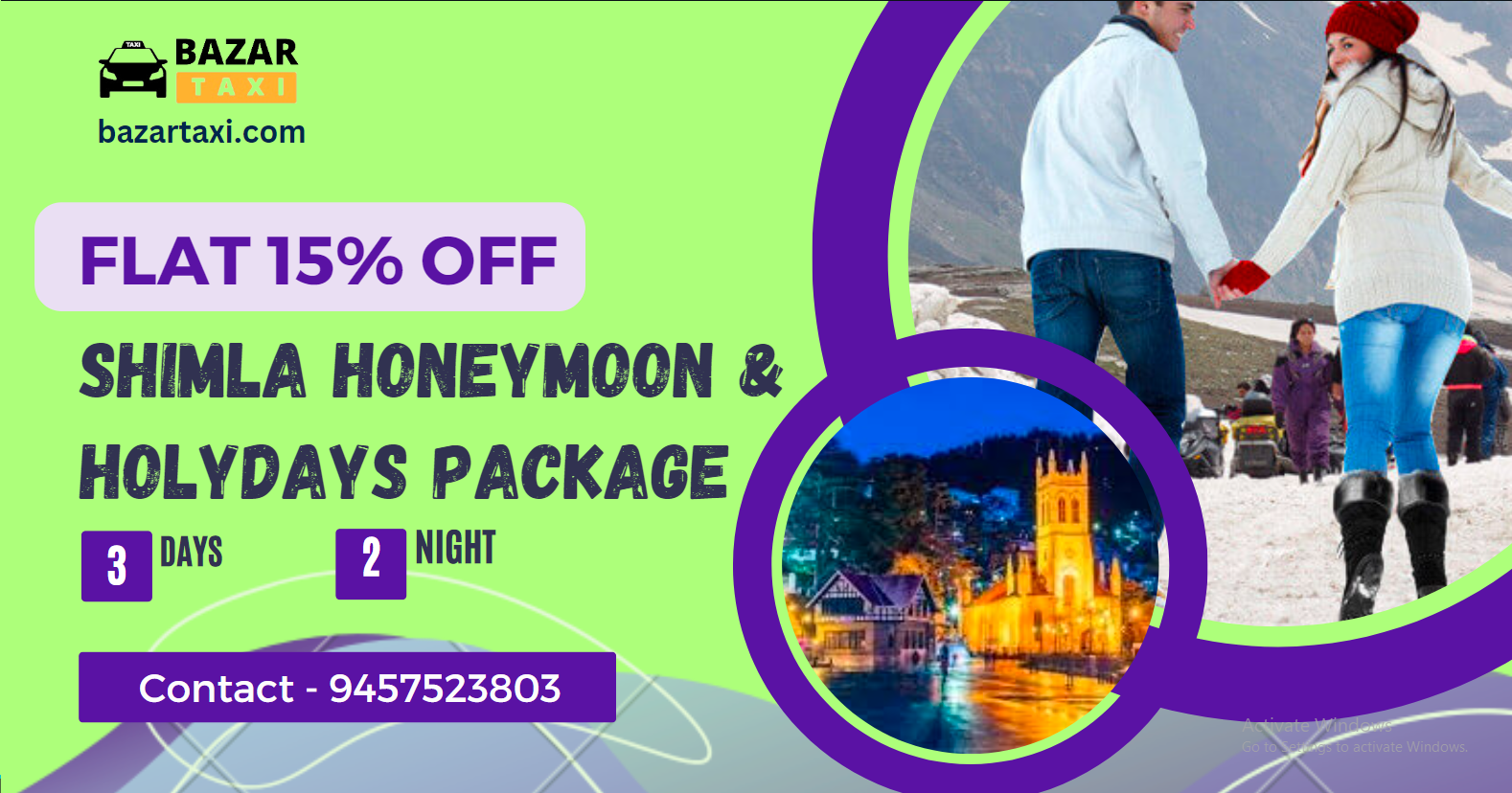 3 DAY 2 NIGHTS SHIMLA TOUR PACKAGES