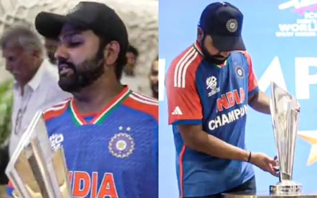 BCCI ऑफिस पहुंची टी20 वर्ल्ड कप की ट्रॉफी, रोहित शर्मा ने किया यह नेक काम