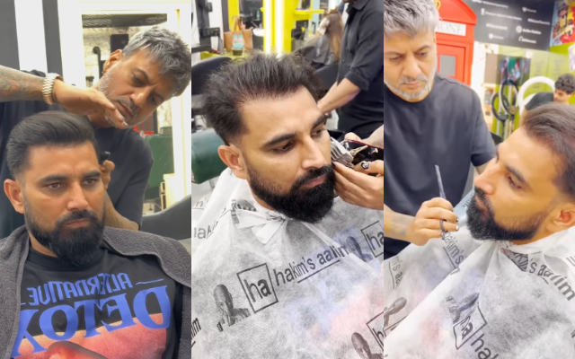 आलिम हकीम से बाल कटवाने के बाद किसी हीरो से कम नहीं लग रहे हैं मोहम्मद शमी क्रिकेटर ने खुद शेयर किया वीडियो
