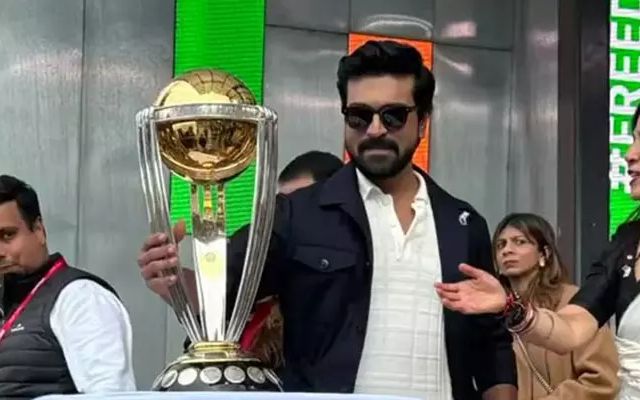 “बैग में डालकर ले आओ…” सुपरस्टार राम चरण वर्ल्ड कप 2023 की ट्रॉफी के पास खड़े दिखे तो फैंस ने लगाई गुहार