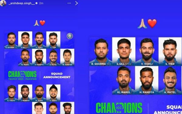 क्या बात है! Champions Trophy में चुने जाने के बाद Arshdeep का पहला रिएक्शन आया सामने