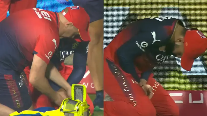 IPL 2025: Virat Kohli cops nasty blow on hand while misfielding ball for boundary