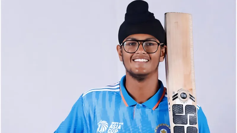 Harvansh Pangalia, son of a truck driver, smashes century for India U19 at No. 9