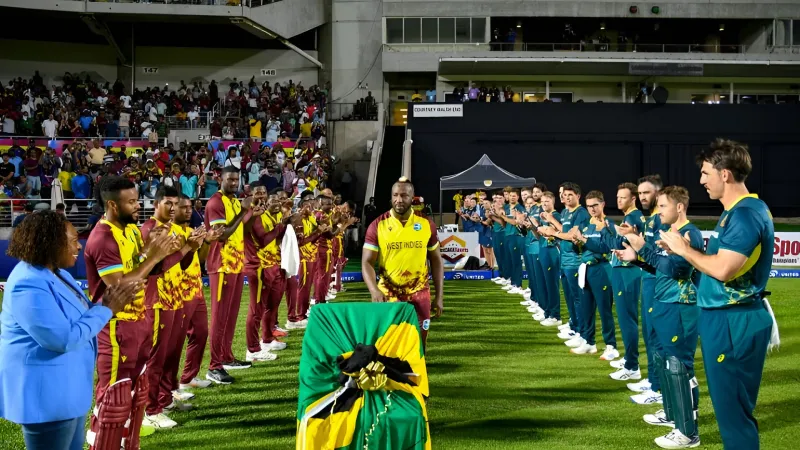 [Watch] WI vs AUS 2025 Andre Russell receives guard of honour, special memento in farewell T20I match