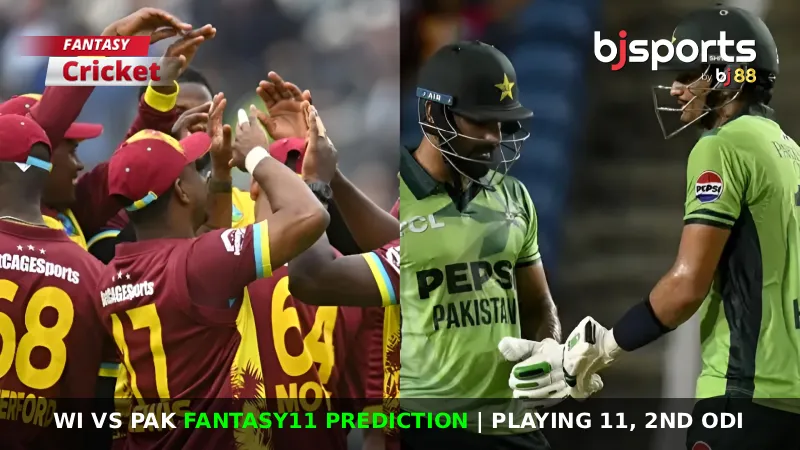 WI vs PAK Dream11 Prediction, 2nd ODI, Fantasy Cricket Tips, Playing XI, Pitch Report & Injury Updates