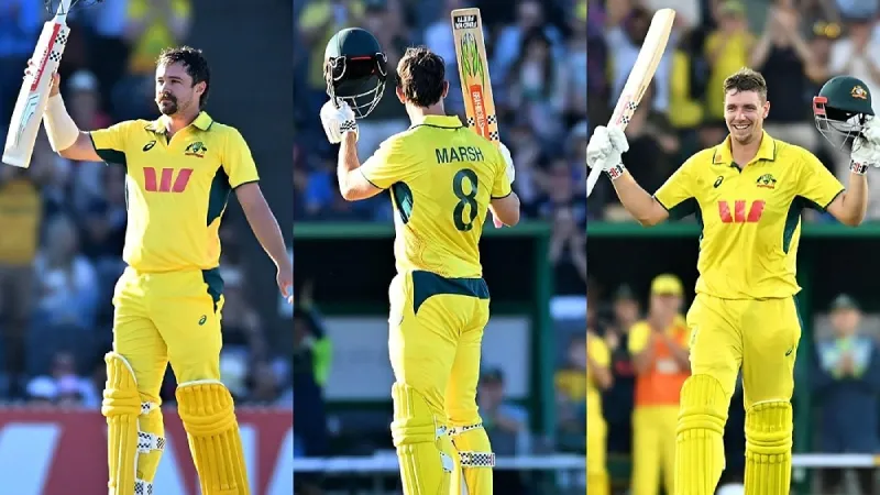 ODI records 3 batters hitting centuries in an innings