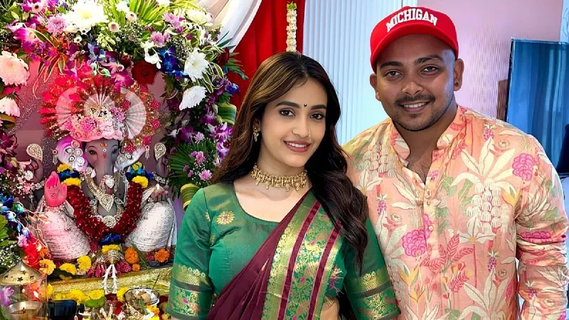 Prithvi Shaw celebrates Ganesh Chaturthi with rumoured girlfriend Akriti Agarwal