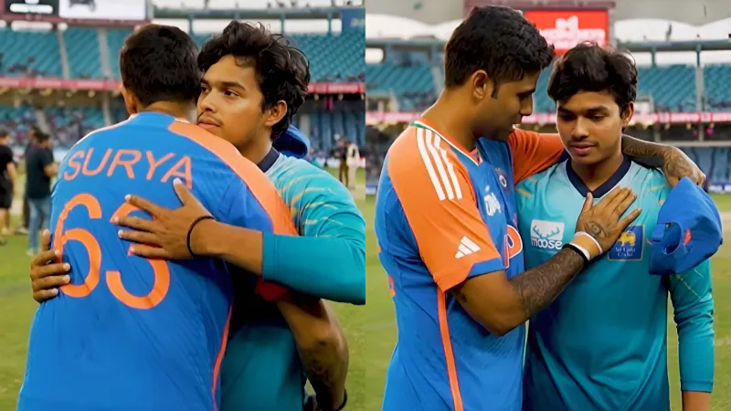 Asia Cup 2025 Suryakumar Yadav comforts Wellalage after father’s tragic passing in heartwarming gesture