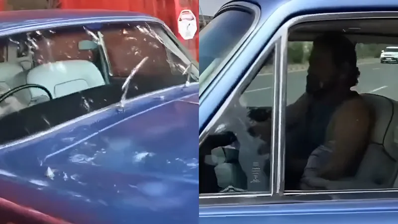 WATCH MS Dhoni spotted driving his vintage Rolls-Royce in Ranchi