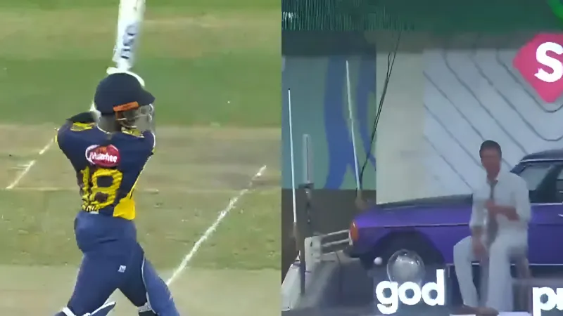 WATCH Asia Cup 2025 Pathum Nissanka’s six hits sponsored car, video showing dent goes viral