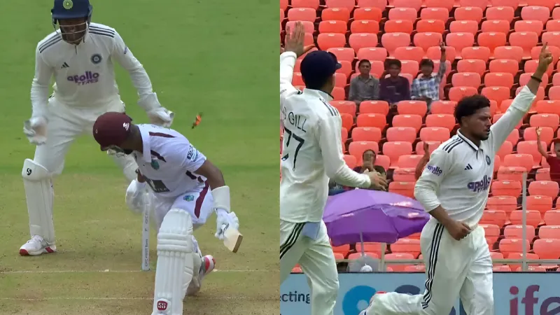 WATCH IND vs WI 2025 Kuldeep Yadav jaffa leaves Shai Hope baffled on Day 1